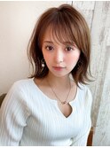 【OPEN】小顔前髪あり後れ毛サイドバングメルティカラー