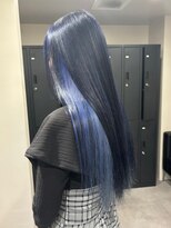 ベレーザ 渋谷神南(Beleza)&nbsp;11143ブリーチ＆インナーカラー黒髪ブルーカラーロング