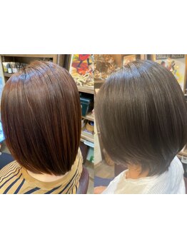 ただ染めるだけの白髪染めは卒業！実力派スタイリストが髪の美しさを引き出す為マンツーマンでお悩み解決◎