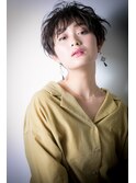 □小顔補正カットウェットヘア抜け感ショート415越谷30代40代