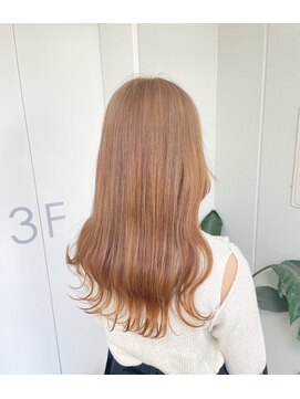 ヘアサロン ガリカ 表参道(hair salon Gallica) 【翁長孝輔】韓国風派手髪ミルクティーベージュ×艶髪ストレート