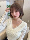 ハイレイヤー/ミディアム・ボブ/20代/30代/顔周り・フェイス