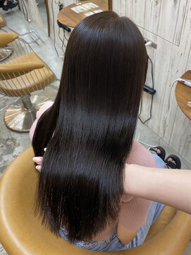 ロンドアジュール 横浜(Lond azur) 黒髪ロングヘアは縮毛矯正が映えます！横浜