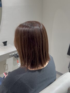エルピス 大和店(elpis) ツヤ感ブラウンの大人ナチュラルボブ