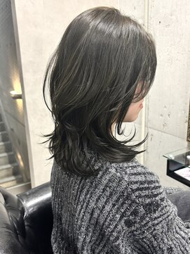 ルノン(LUNON) 暗めカラーグランマッシュデザインカラーフェイスフレーミング