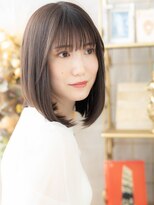 カバーヘア ブリス 北浦和(COVER HAIR bliss)&nbsp;★オリーブグレージュ切りっぱなし艶感ストレート30代40代★2