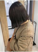 切りっぱなしミディアムボブ＊透明感カラーグレージュ/明大前