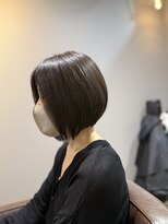 ワ ヘアー(wa-hair)&nbsp;前下がりボブ 切りっぱなしボブ ショートボブ 髪質改善 30代40代