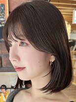 ピス 堀江(PIS) 韓国風顔まわりレイヤーボブ&艶チョコレートブラウン★