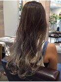 外国人風ホワイティアッシュグラデーション☆