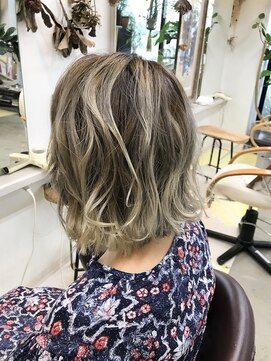 リブロ 三軒茶屋(LIBRO) グレージュ系グラデーションバレイヤージュ