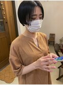 切りっぱなしショートボブ