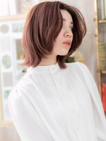 カバーヘア ブリス 大宮西口(COVER HAIR bliss) センターパートピンクレッド小顔こなれヘアa大宮20代30代40代