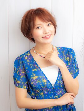 ノブヘアーデザイン 伊勢佐木町店(NOB hairdesign) 〈NOB伊勢佐木町店〉ウルフレイヤーボブ オレンジベージュカラー