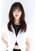 【mirei】セミロングレイヤーカット/顔周りウルフレイヤー