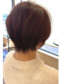 大人ショート×斜めバング