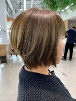 グランデュール 東静岡池田店(GRANDEUR)&nbsp;ミルクティベージュカラーミニボブ大人ショートボブショート