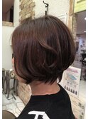 春の愛されショートボブ　×白髪ぼかしイルミナカラー
