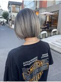 切りっぱなしボブ エアリーロング 美髪 ピンクブラウン