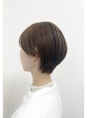 耳掛けショート　アッシュベージュ