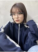 切りっぱなしボブ 伊達メガネ タッセルボブ【横浜】k