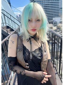 リヴ ウメダ(LIV umeda) ミントグリーン/ブリーチ/ダブルカラー【梅田】