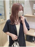 ブリーチあり　ピンクベージュ