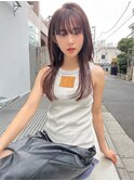 【Lloyd 大宮】セミロングレイヤー×ピンクブラウン