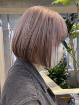 サンクマーケット 渋谷(cinq MARKET) 渋谷ブリーチカラータッセルボブ顔周りレイヤー切りっぱなしボブ