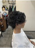 波巻きパーマ