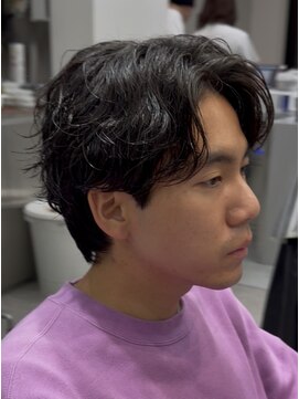 フィフス 渋谷(fifth) 渋谷シャドウパーマメンズカットセンターパート無造作パーマ緩め