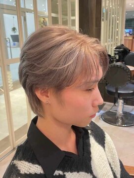 ダブル(W) メンズ/センターパート/ブリーチカラー