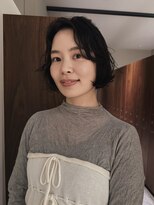 キルトプラスリム(Qilt+LIM) センターパート、ニュアンスボブパーマ