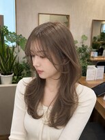 ラシェル パル ノエル(Laciel par Noel) 顔周りレイヤー/ハッシュカット/ダークブラウン/髪質改善カラー
