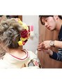 ブランフィル (BLANCfIL)&nbsp;ヘアセットお任せください！こちらは成人式で、生花を使いました
