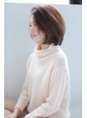 ぶつ切りボブ  ふわふわボブ　シルキーベージュ
