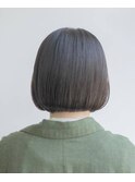 美髪/切りっぱなしボブ/ダークアッシュ/イメチェン