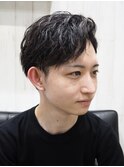 メンズリバースアップバングツイストスパイラルパーマ