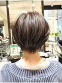 【LA'BO三浦】くびれショート×グレーハイライト※白髪ぼかし可