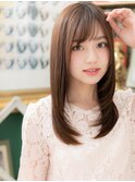 ★斜めバング大人かわいい美髪レイヤーロング20代30代40代★10!