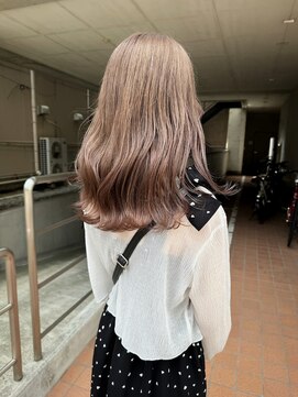 ヘアーデザイン アルエ(HAIR×design ARUE) 【ワンブリーチ】ミルクティーベージュ