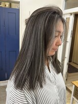 エトラ 渋谷店(etora)&nbsp;小顔 ネビージュアッシュグレージュハイライトカラー◎