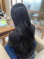 アドラーブル 長岡リップス旭岡店(adorable) ナチュラルブルーブラック艶感ストレート美肌透明感ブルーカラー