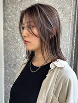 ブリーチなしダブルカラーピンクベージュミディアムボブ20代30代