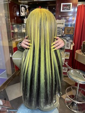グリッツ (GLITZ) 【派手髪】ネオンイエローインナーカラーダブルカラー原色カラー