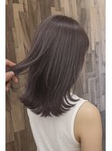 ☆くすみラベンダー♪外ハネミディ
