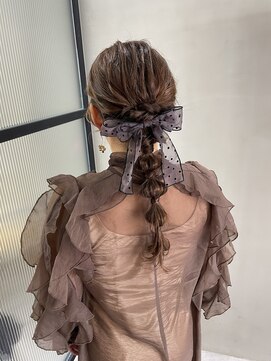 フェリア 松山(Feria) 【Feria松山】ヘアアレンジ編みおろし‐相原愛梨‐