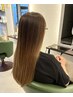 《髪質改善メニュー》カット+ケア髪質改善ストレート+TR ¥24,200