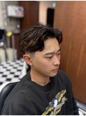 波巻きツイストスパイラルリバースセンターパートニュアンスパT