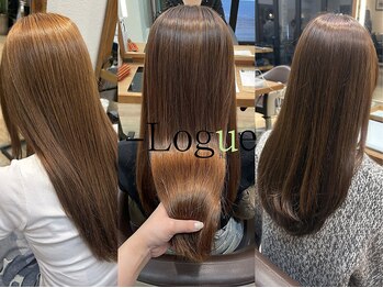 ローグ(Logue)の写真/こだわりの酸性ストレートで髪質改善。ダメージを最小限に抑え、ツヤ感のあるナチュラルなストレートへ。